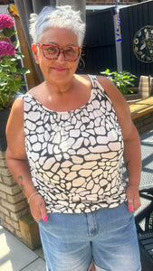 Magic vest top CRACKLE PRINT