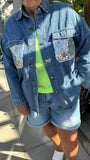 Sparkle denim jacket/shacket