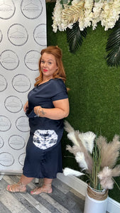 Luxe silk top and skirt co-ord