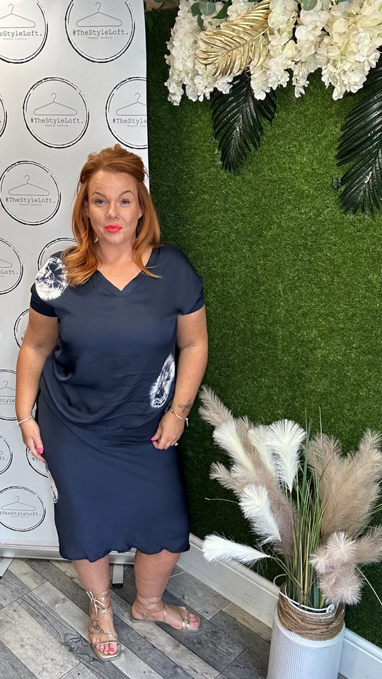 Luxe silk top and skirt co-ord