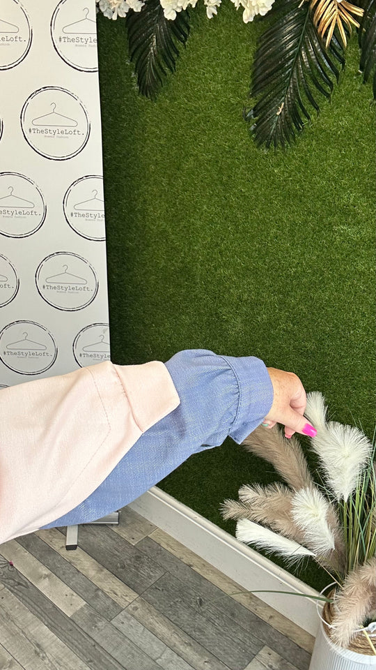 Denim effect jumper