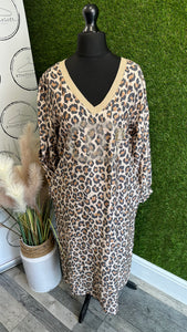 Leopard midi dress