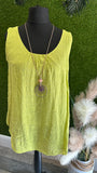 Linen vest top (necklace included)