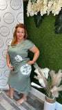 Luxe silk top and skirt co-ord
