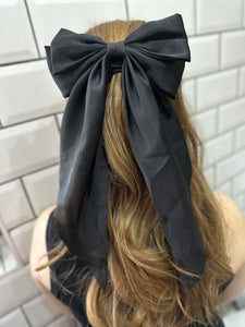 Silk hair bow clips