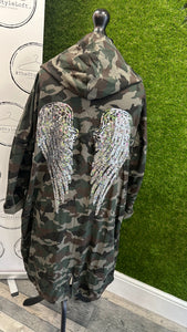 Camo/angel throw on jacket