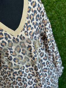 Leopard midi dress