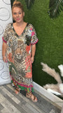 Glitzy maxi print dress (design 2)