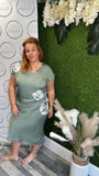 Luxe silk top and skirt co-ord