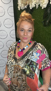 Glitzy maxi print dress (design 2)