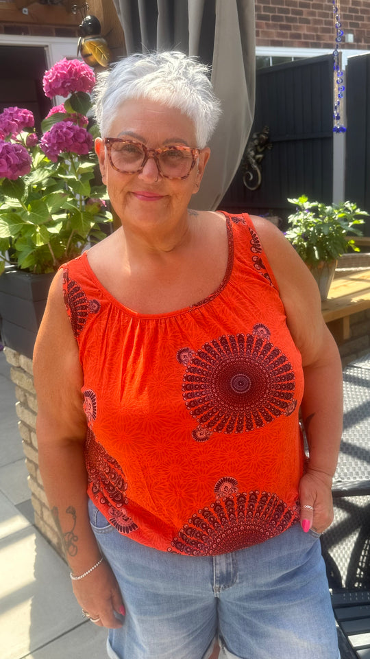 Magic vest top MANDALA PRINT