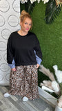 Denim effect jumper