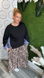 Denim effect jumper