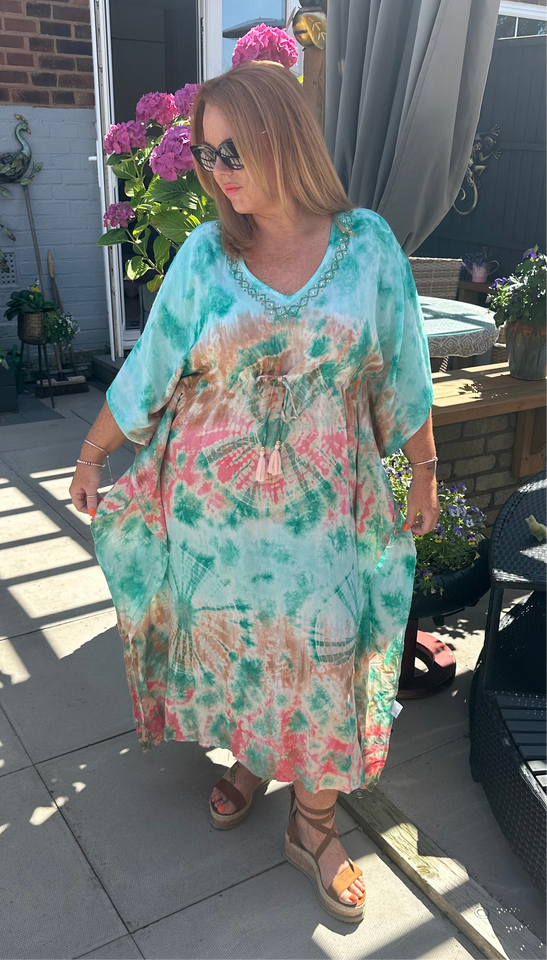 Cotton maxi kaftan Dress