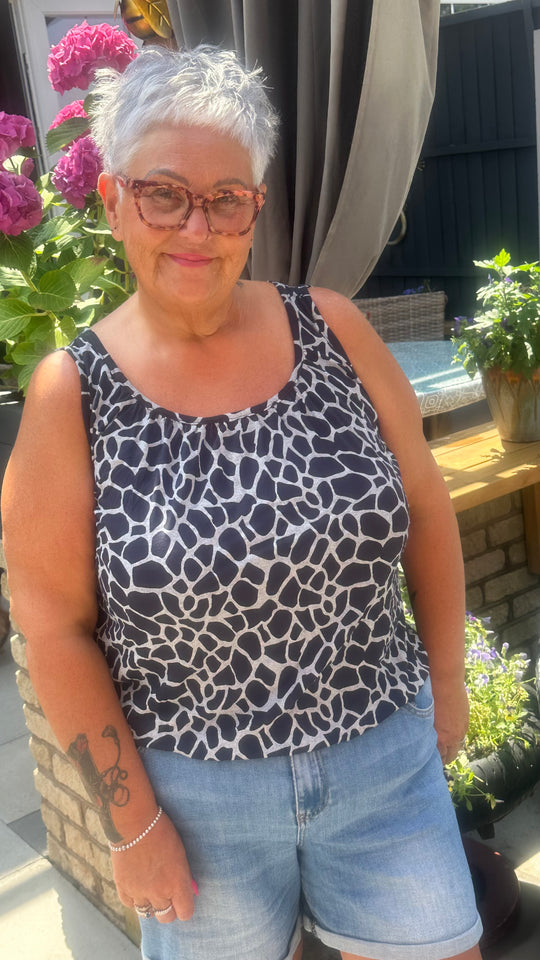 Magic vest top CRACKLE PRINT