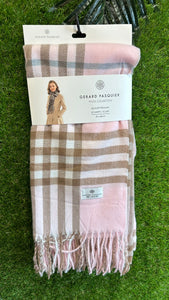 Wool checked scarf