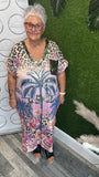 Glitzy maxi print dress (design 1)