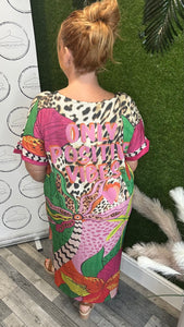 Glitzy maxi print dress (design 2)