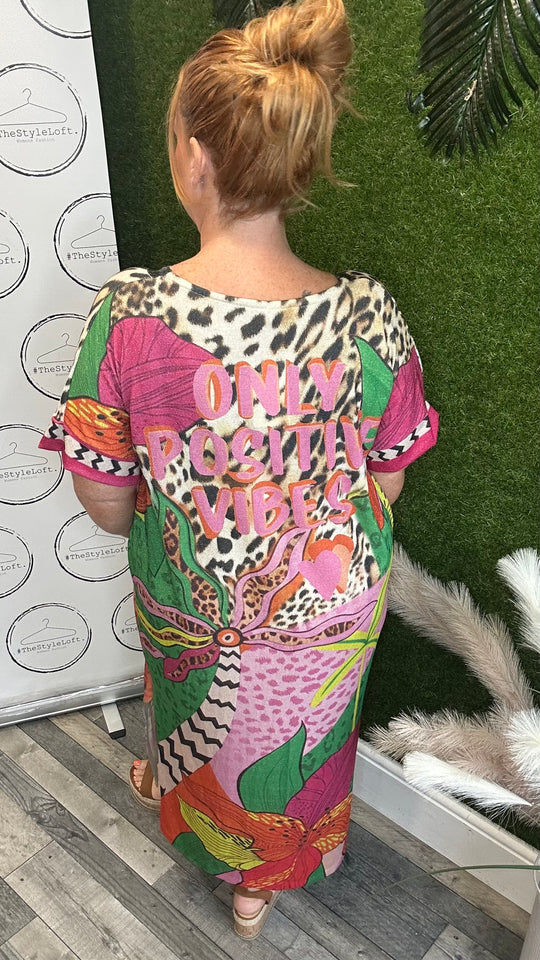 Glitzy maxi print dress (design 2)