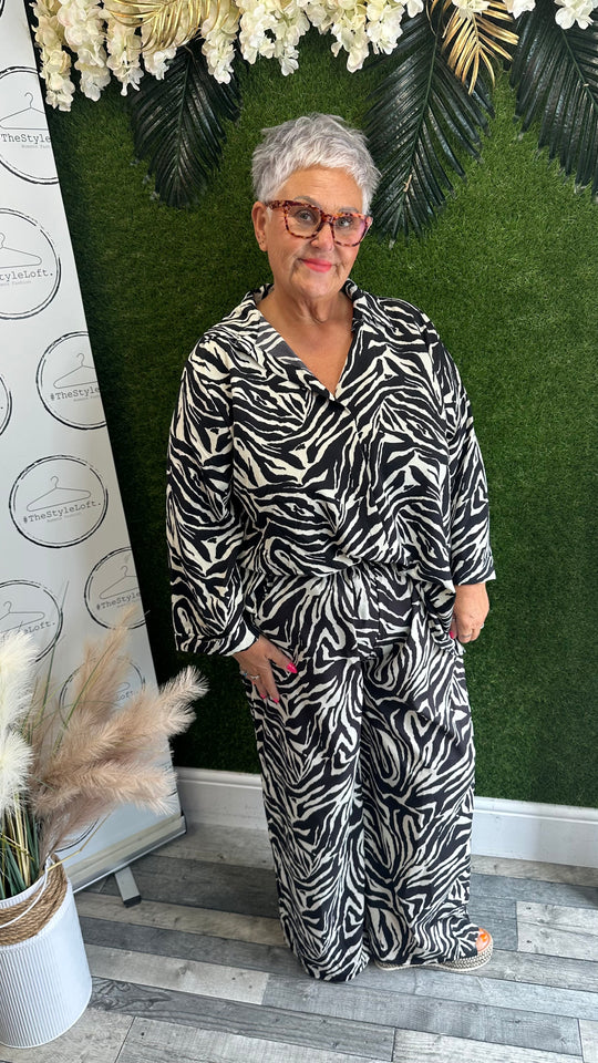 Animal print trouser set