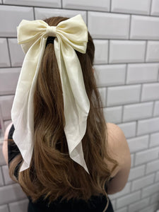 Silk hair bow clips