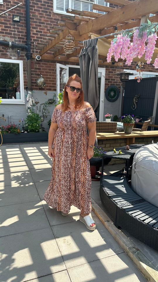 Aztec maxi dress