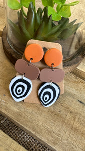 Trio dangle earrings