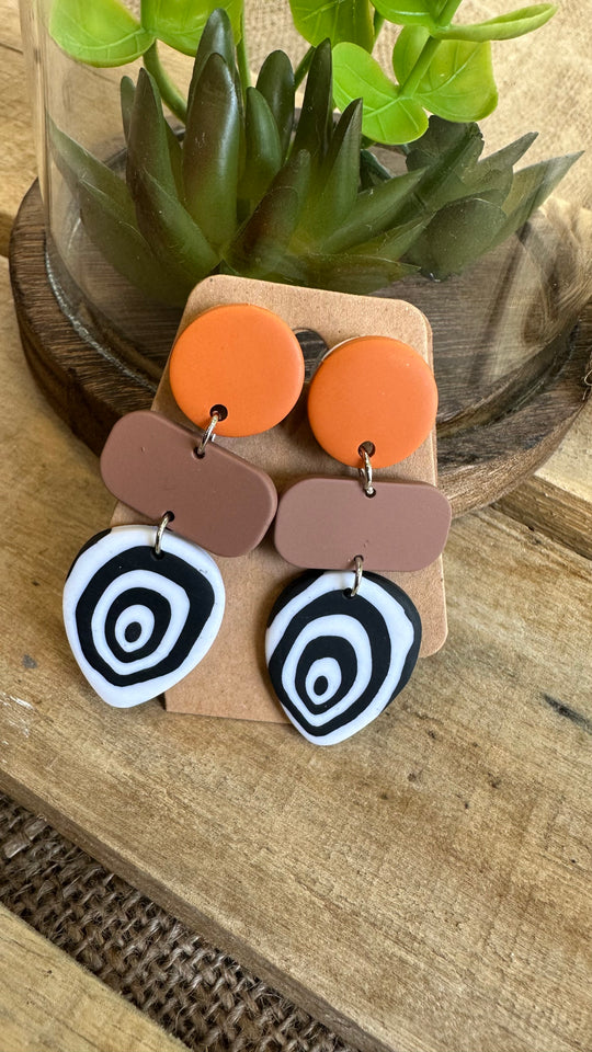 Trio dangle earrings