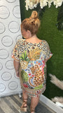 Tribal shimmer midi dress