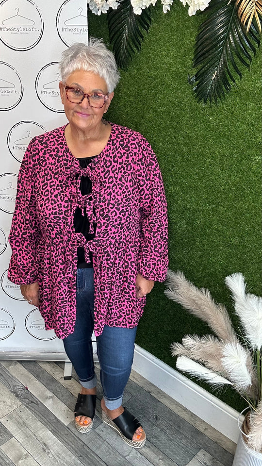 Leopard print over top